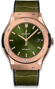 Hublot Classic Fusion 45mm Rose Gold Green Dial Watch 511.OX.8980.LR