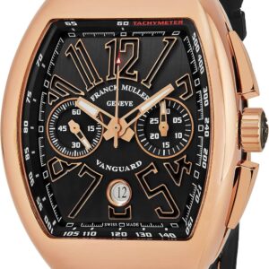 Brand: Franck Muller Vanguard Mens Rose Gold Automatic Chronograph Watch - Swiss Made with Tachymeter Scale V 45 CC DT 5N